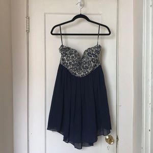 Minuet navy blue tube dress